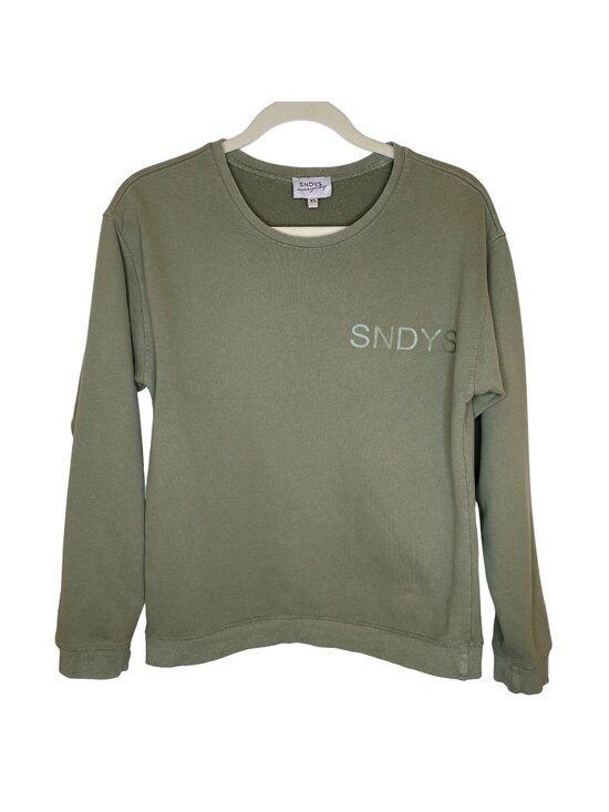 Sndys Tops - Revolve SNDYS Everyday Green Logo Sweatshirt, XS